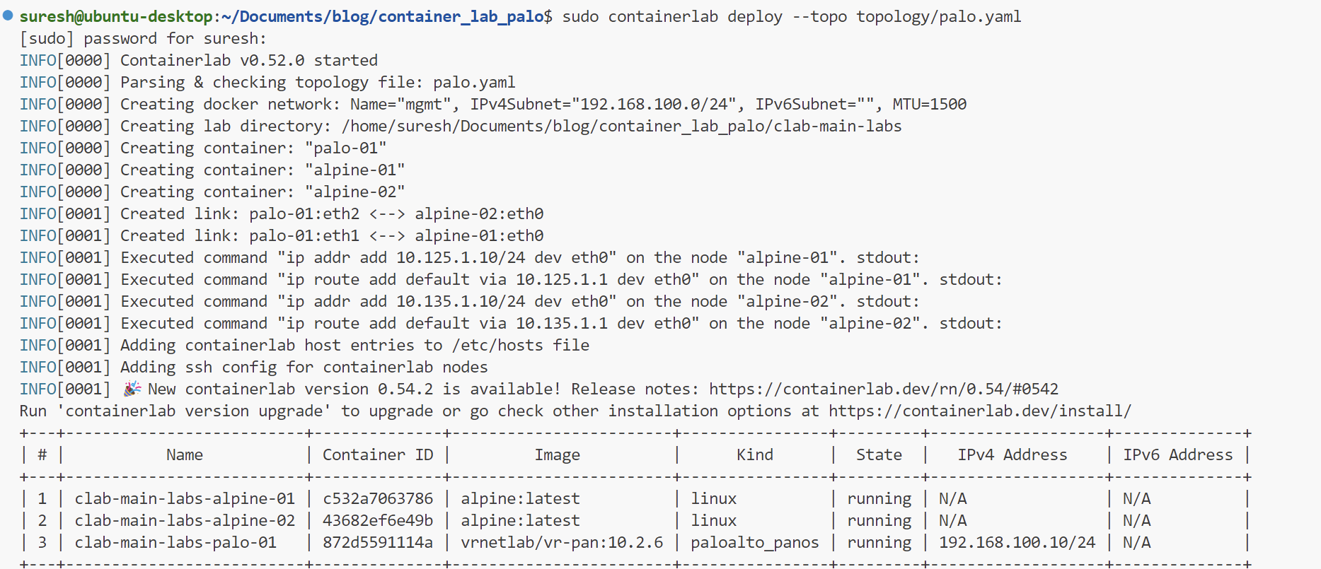 Running Palo Alto Firewall in Containerlab